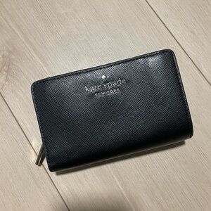 kate spade Black leather Zip Wallet